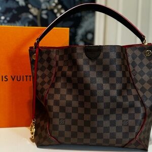 🍒 Louis Vuitton HOBO MM Damier Cerise